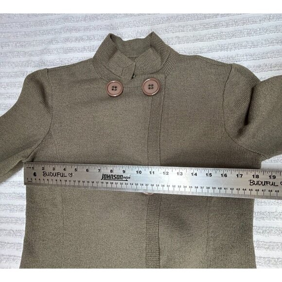 Vintage Don Sayres for Wellmore Double Breasted Knit Cardigan Sweater Sz 8 Brown - Picture 6 of 8